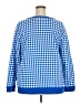 Talbots Checkered-gingham Blue Pullover Sweater Size 3X - photo 2