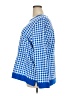Talbots Checkered-gingham Blue Pullover Sweater Size 3X - photo 5