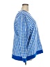 Talbots Checkered-gingham Blue Pullover Sweater Size 3X - photo 4