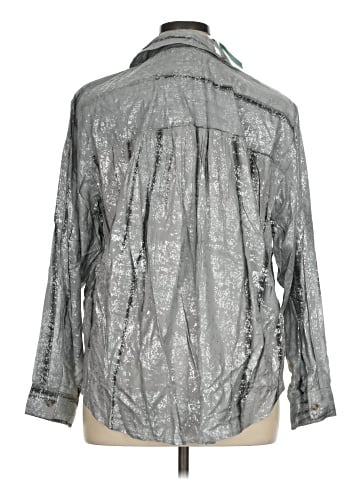 Pilcro 3/4 Sleeve Button-Down Shirt (view 2)