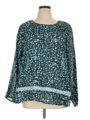 LOGO by Lori Goldstein 3/4 Sleeve Blouse (view 1)