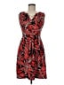 En Focus Studio Print Red Cocktail Dress Size 6 - photo 1