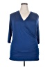 Doublju Blue 3/4 Sleeve Top Size 3X - photo 1