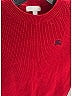 Burberry 100% Baumwolle Solid Burgundy Pullover Sweater Size 6 - photo 5