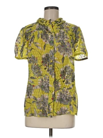 St. John Short Sleeve Silk Top (view 1)