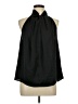 Ann Taylor LOFT 100% Polyester Black Sleeveless Blouse Size L - photo 1