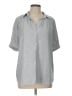 Max Studio Gray Short Sleeve Blouse Size L - photo 1