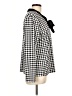 Charter Club Houndstooth Black Long Sleeve Blouse Size L - photo 4