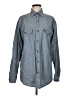 Key 100% Cotton Gray Long Sleeve Button-Down Shirt Size M - photo 1