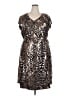 BLOOMCHIC 100% Polyester Metallic Silver Cocktail Dress Size 22 - 24 - photo 1