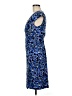 Connected Apparel Print Blue Cocktail Dress Size 8 Petite - photo 5
