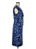Connected Apparel Print Blue Cocktail Dress Size 8 Petite - photo 4