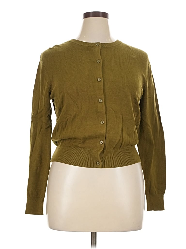 Pre-owned H&m Cardigan Sweater In Green