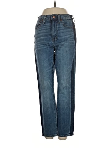 Madewell High-Rise Slim Boyjean: Two-Tone Tuxedo Stripe Edition (view 1)