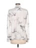 ALLSAINTS 100% Viscose Print Silver Long Sleeve Blouse Size 6 - photo 2