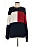 Tommy Hilfiger 100% Cotton Color Block Blue Pullover Sweater Size M - photo 1
