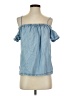 Aqua 100% Tencel Blue Short Sleeve Top Size S - photo 1