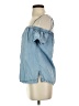 Aqua 100% Tencel Blue Short Sleeve Top Size S - photo 5