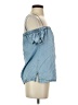 Aqua 100% Tencel Blue Short Sleeve Top Size S - photo 4