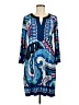 Sunny Leigh Paisley Blue Casual Dress Size M - photo 1