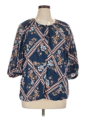 LC Lauren Conrad 3/4 Sleeve Blouse (view 1)