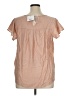 Perch by Blu Pepper 100% Polyester Pink Short Sleeve Blouse Size 1X - photo 2