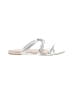 Stuart Weitzman Silver White Sandals Size 9 1/2 - photo 1