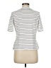 Sigrid Olsen Stripes Ivory Short Sleeve Turtleneck Size M - photo 2