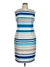 Calvin Klein Stripes Blue Cocktail Dress Size 14 - photo 1