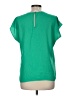 Halogen 100% Polyester Green Short Sleeve Top Size M - photo 2