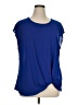 Pleione 100% Polyester Blue Short Sleeve Blouse Size 1X - photo 1