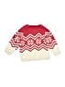 Hanna Andersson 100% Cotton Chevron-herringbone Red Pullover Sweater Size 12-18 mo - photo 2