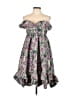 Anna Sui 100% Polyester Tropical Gray Cocktail Dress Size 6 - photo 1