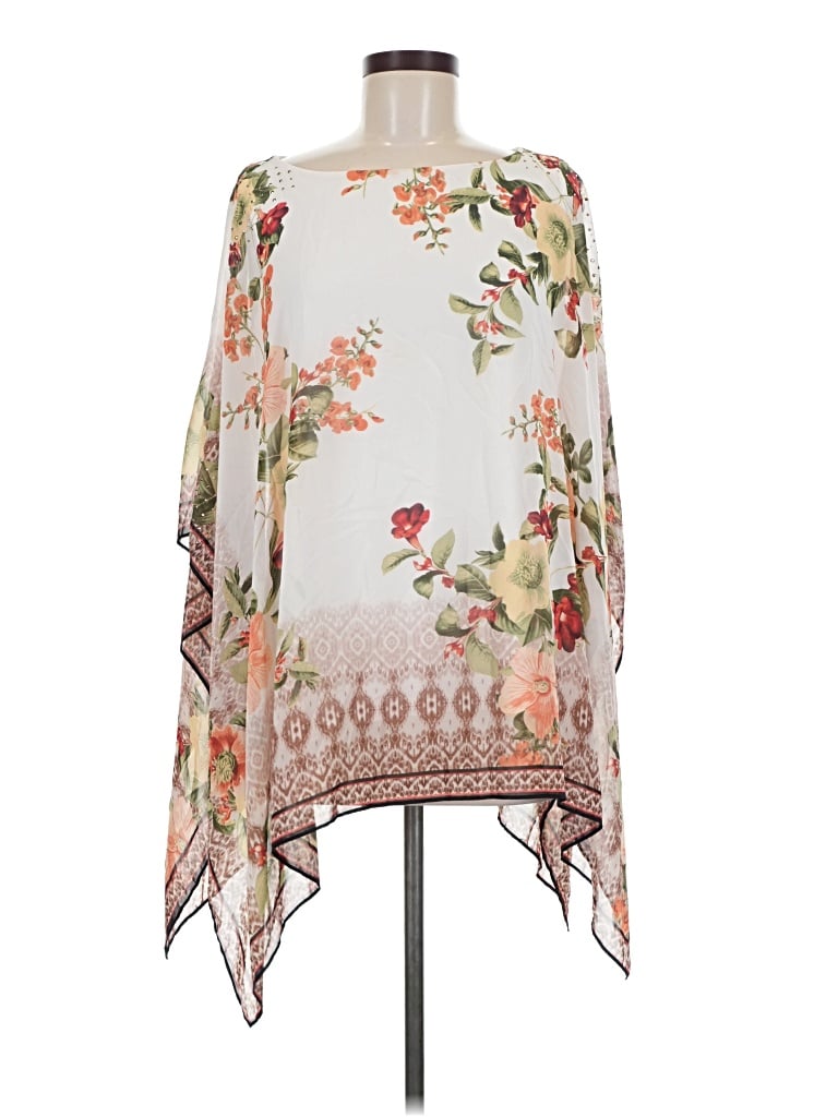 Pre-owned Jm Collection 3/4 Sleeve Blouse In Ivory
