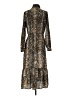 Zara 100% Polyester Animal Print Brown Casual Dress Size S - photo 2