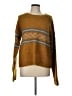 Hem & Thread Chevron-herringbone Brown Pullover Sweater Size L - photo 1