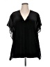 MICHAEL Michael Kors Black Short Sleeve Blouse Size XL - photo 1