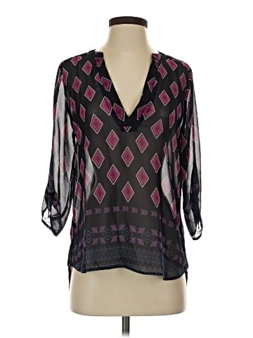 Pink Owl 3/4 Sleeve Blouse (view 1)