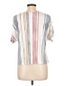 Truself Stripes Ivory Short Sleeve Blouse Size L - photo 2