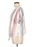 Truself Stripes Ivory Short Sleeve Blouse Size L - photo 5