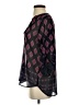 Pink Owl 100% Polyester Purple 3/4 Sleeve Blouse Size S - photo 5