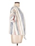 Truself Stripes Ivory Short Sleeve Blouse Size L - photo 4