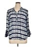 a.n.a. A New Approach 100% Polyester Blue 3/4 Sleeve Blouse Size XL - photo 1