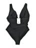 H&M Solid Black One Piece Swimsuit Size L - photo 1