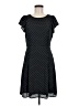 H&M 100% Polyester Polka Dots Black Casual Dress Size 8 - photo 1