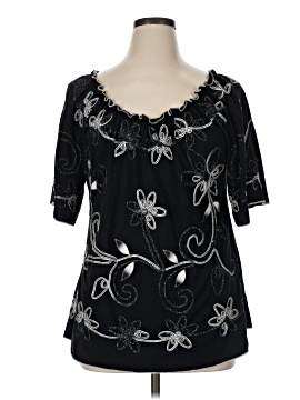 Carole Little Short Sleeve Blouse