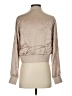 Amanda Uprichard 100% Silk Metallic Gold Tan Jacket Size XS - photo 2