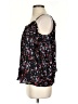 Parker 100% Silk Black 3/4 Sleeve Silk Top Size XS - photo 5