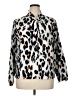 Unbranded Animal Print Silver Long Sleeve Blouse Size XL - photo 1