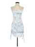 Missguided 100% Polyester Tie-dye Blue Cocktail Dress Size 0 - photo 1